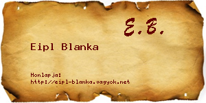 Eipl Blanka névjegykártya
